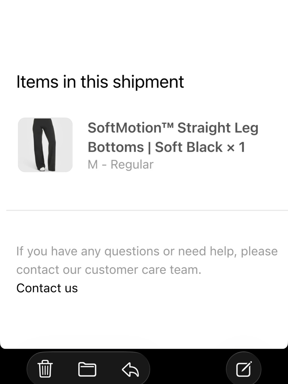 oner soft motion soft black straight leg